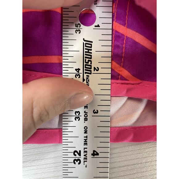Hurley Shorts Womens Medium Pink Purple Stripe Running Mesh Lined Elastic Waist - Picture 4 of 9